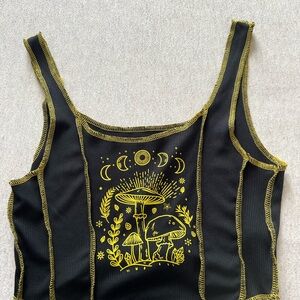 Black and Yellow Tank Top